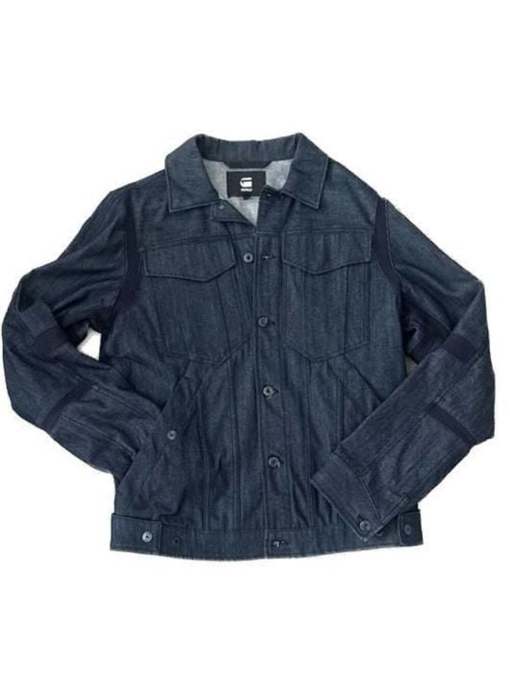 G-Star RAW Motac Slim Denim Jacket with Ribbed Panels